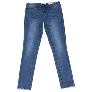 👖👟 LOLA JEANS Alexa Dan High-Rise Skinny Jeans | Blue Frayed Hem Sz 31/10